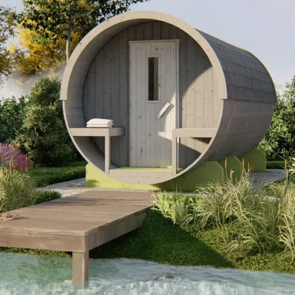 Saunabarrel | Ø205 x 400 cm | 28/42 mm | onbehandeld vuren 2