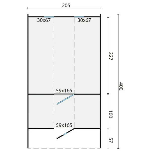 Saunabarrel | Ø205 x 400 cm | 28/42 mm | onbehandeld vuren 3