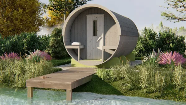 Saunabarrel | Ø205 x 400 cm | 28/42 mm | Thermowood 2