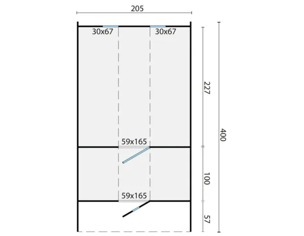 Saunabarrel | Ø205 x 400 cm | 28/42 mm | Thermowood 3