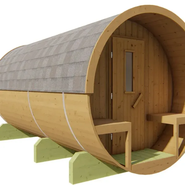 Saunabarrel | Ø205 x 400 cm | 28/42 mm | Thermowood 5