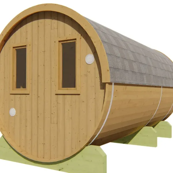 Saunabarrel | Ø205 x 400 cm | 28/42 mm | Thermowood 6