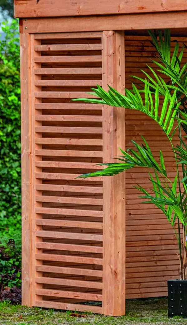 Spijlen wand horizontaal Red Class Wood 99 x 234 cm 1