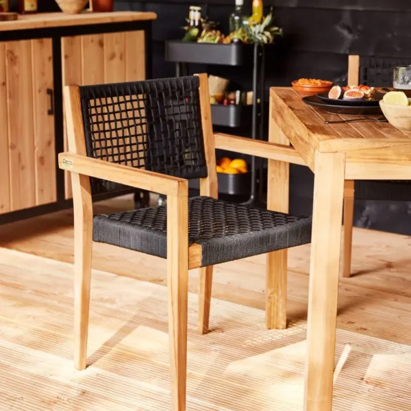 Stapelbare teak stoel Toledo (set van 2 stoelen) 1
