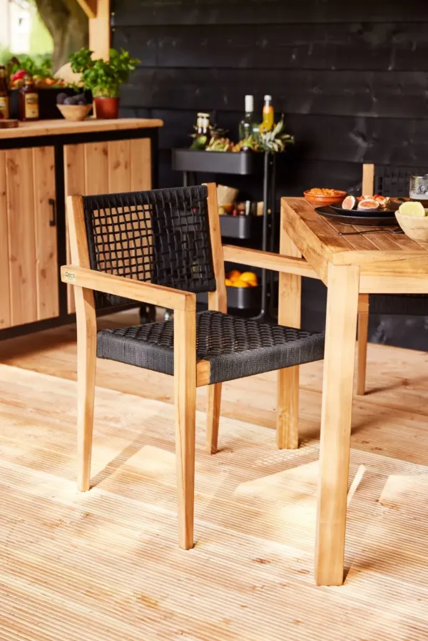 Stapelbare teak stoel Toledo (set van 2 stoelen) 1