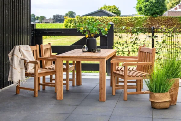 Teak blokstoel Birmingham 3