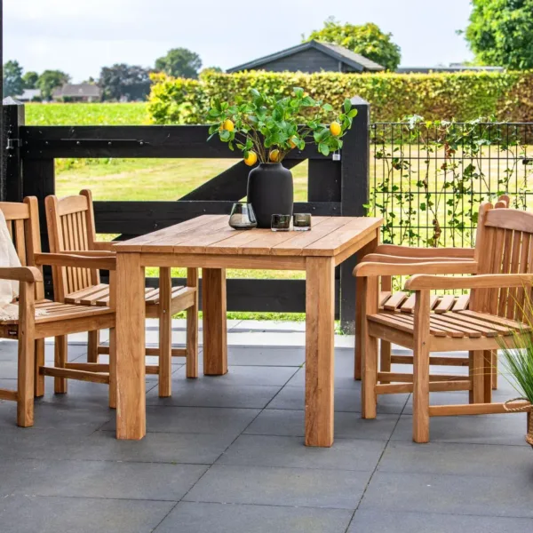 Teak blokstoel Birmingham 3