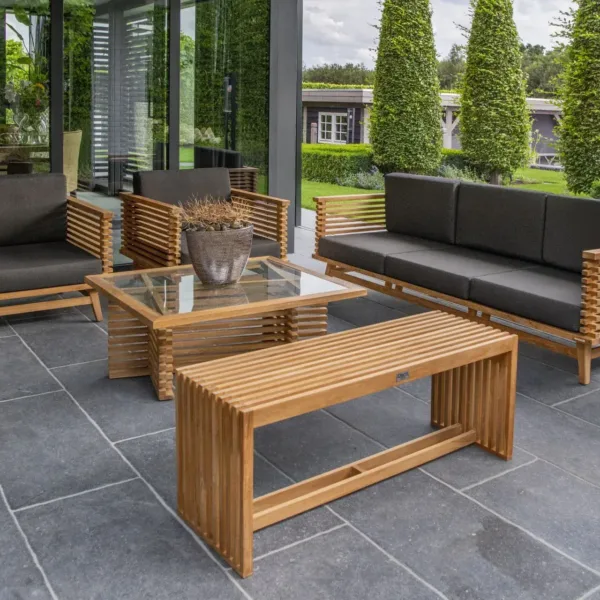Teak loungeset Riverside fauteuil incl. kusses 3