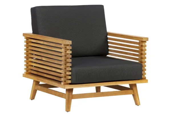 Teak loungeset Riverside fauteuil incl. kusses 1