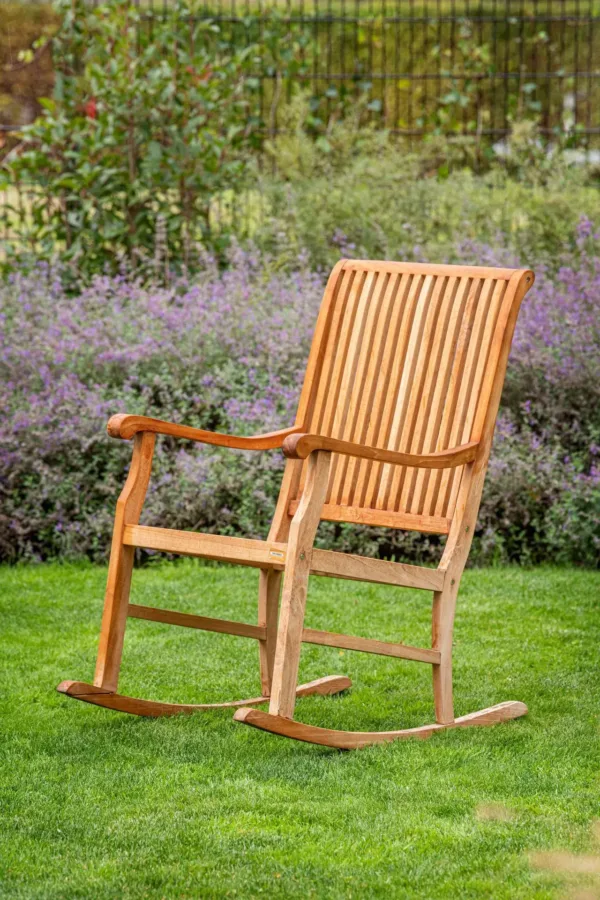 Teak schommelstoel 4