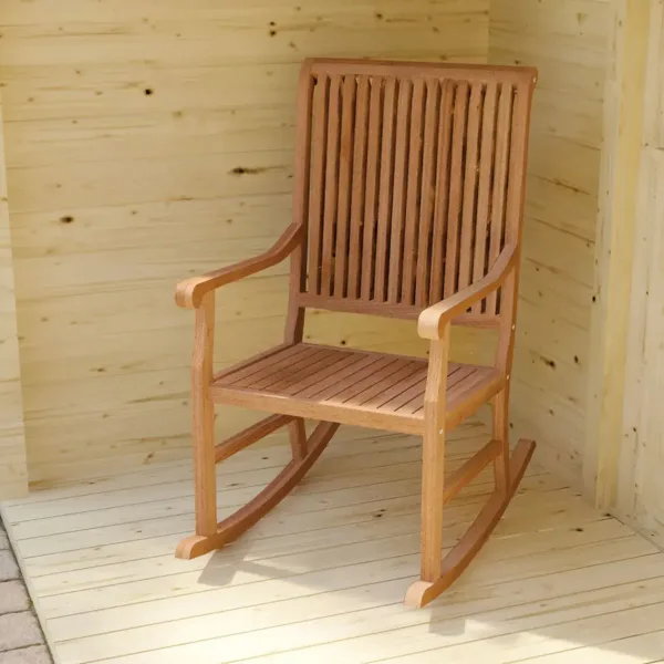 Teak schommelstoel 5