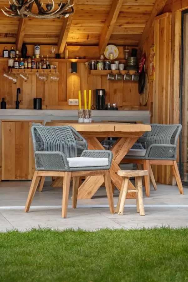 Teak stoel Granada met kussen (set van 2 stoelen) 2
