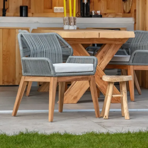 Teak stoel Granada met kussen (set van 2 stoelen) 3