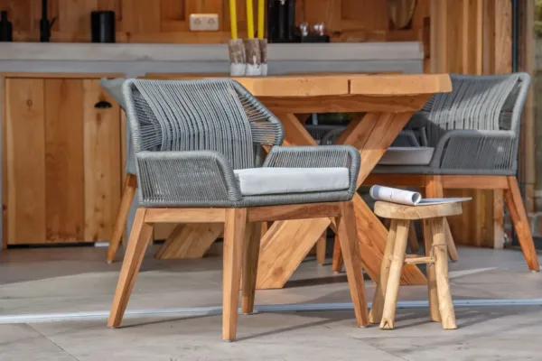 Teak stoel Granada met kussen (set van 2 stoelen) 4