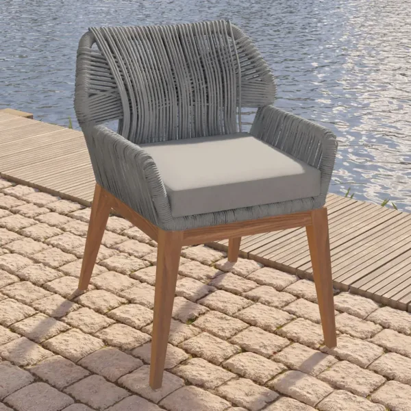 Teak stoel Granada met kussen (set van 2 stoelen) 6