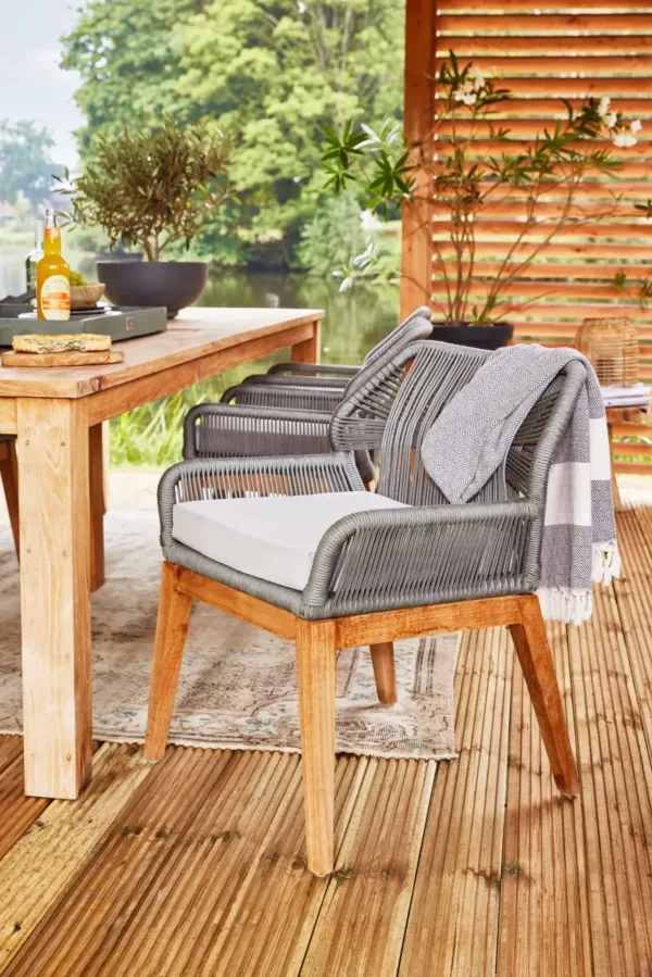 Teak stoel Granada met kussen (set van 2 stoelen) 1