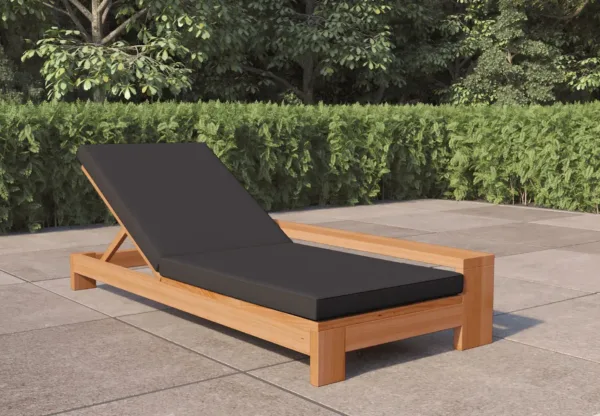 Teak sunlounger Danau 3