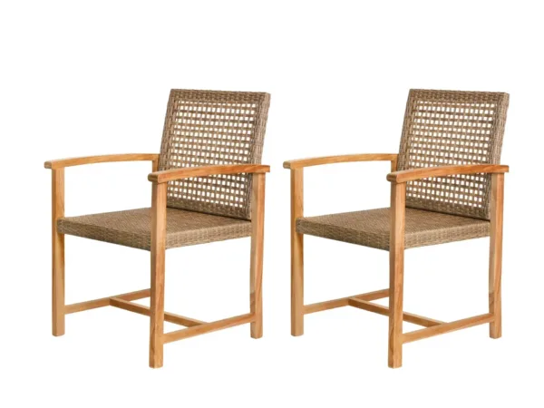 Teak tuinstoel Blitar (set van 2 stoelen) 3