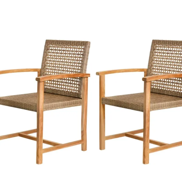 Teak tuinstoel Blitar (set van 2 stoelen) 3