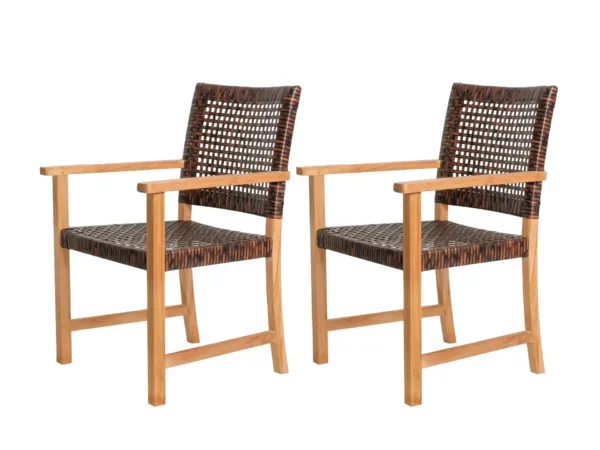 Teak tuinstoel Madiun (set van 2 stoelen) 2