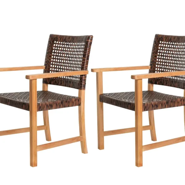 Teak tuinstoel Madiun (set van 2 stoelen) 2