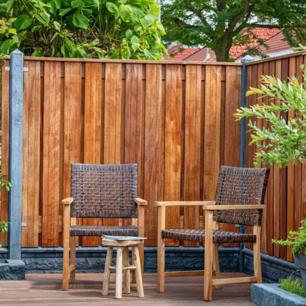 Teak tuinstoel Madiun (set van 2 stoelen) 1