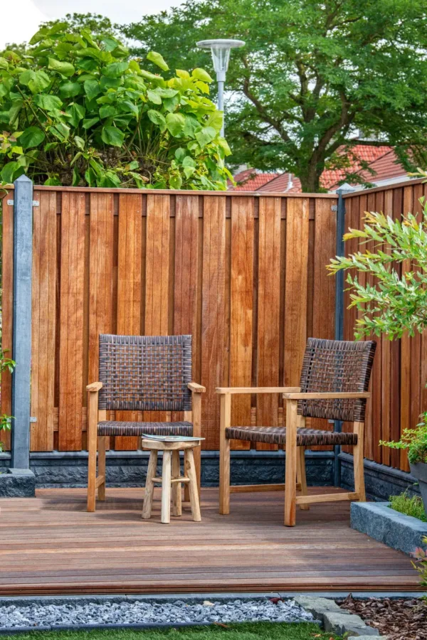 Teak tuinstoel Madiun (set van 2 stoelen) 1
