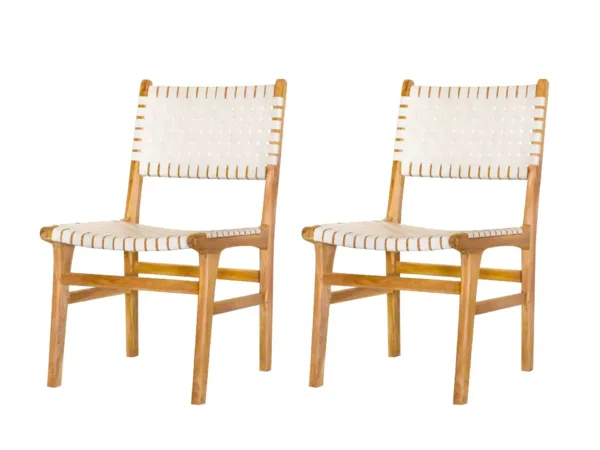 Teak tuinstoel Mataram (set van 2 stoelen) 2