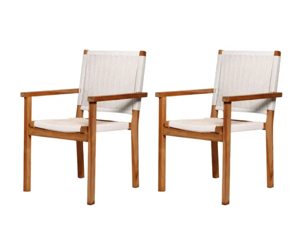 Teak tuinstoel Riau (set van 2 stoelen) 3
