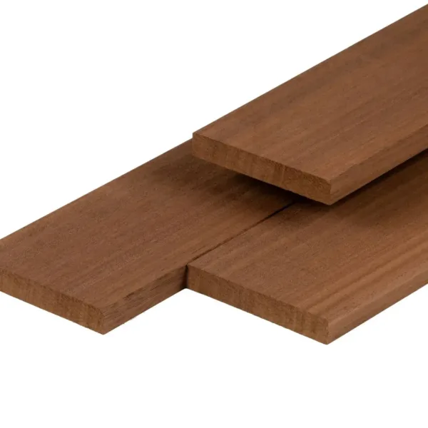 Thermoline thermisch gemodificeerd Ayous plank, geschaafd 1,8 x 6,8 x 245 cm 1