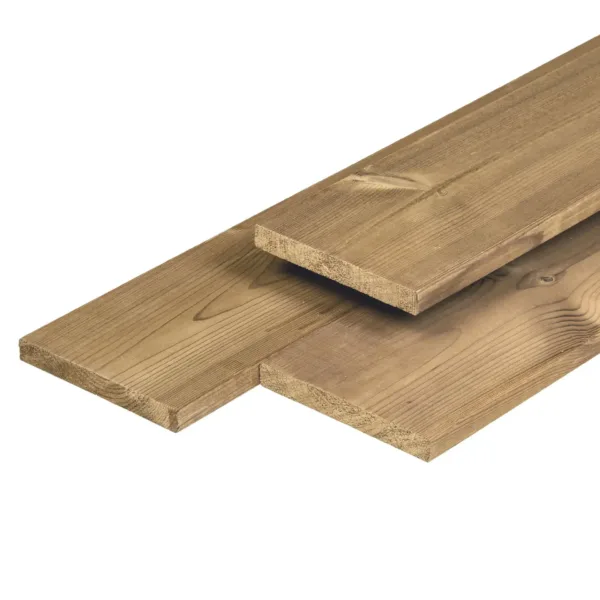 Thermoline thermisch gemodificeerd grenen tuinplank 1,8 x 14,1 x 450 cm 1