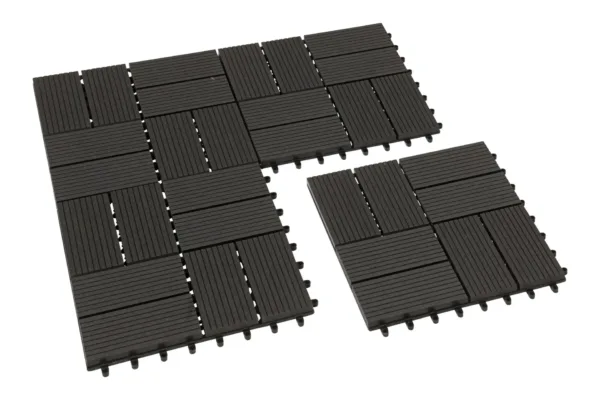 Tuindeco Premium WPC Tuintegel Antraciet 30 x 30 cm 1
