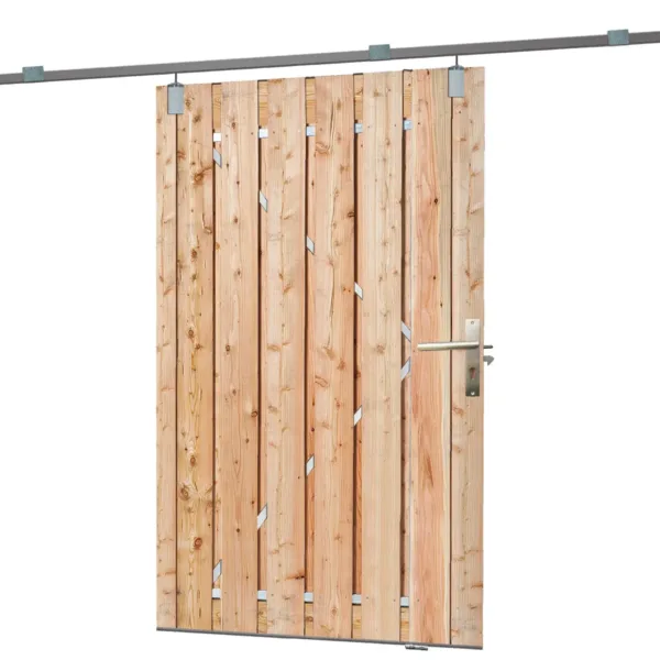 Tuindeur schuifsysteem Douglas H195 x 130 cm 1