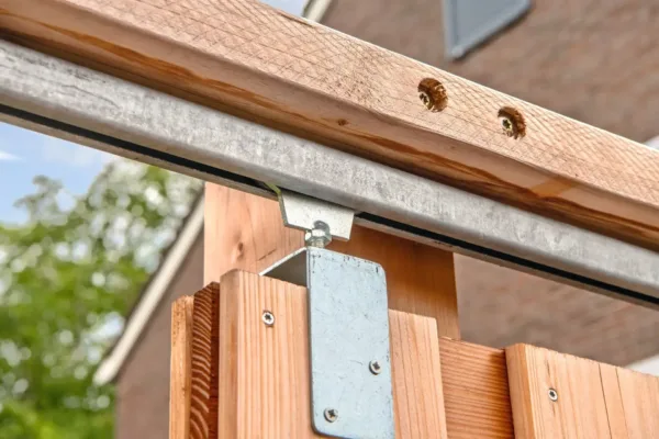 Tuindeur schuifsysteem Red Class Wood H195 x 130 cm 3
