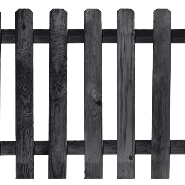 Tuinhek grenen zwart geïmpregneerd recht 60 x 180 cm 1
