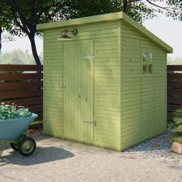 Tuinhuis Olaf grenen groen geïmpregneerd 1
