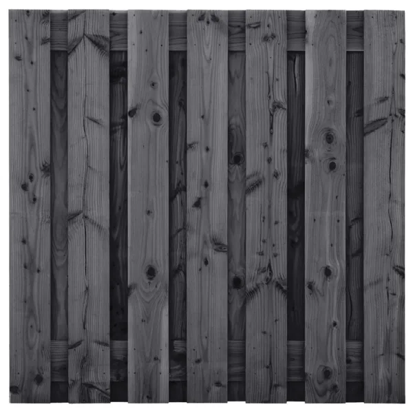 Tuinscherm Douglas zwart geïmpregneerd, 15-planks (13 + 2) Wolfsburg 180 x 180 cm 1