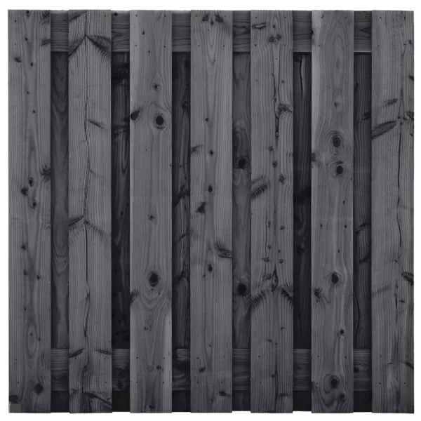 Tuinscherm Douglas zwart geïmpregneerd, 15-planks (13 + 2) Wolfsburg 180 x 180 cm 1