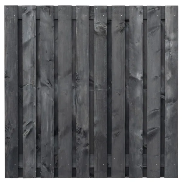 Tuinscherm Douglas zwart geïmpregneerd 21-planks (19 + 2) Marlies 180 x 180 cm 1