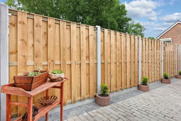 Tuinscherm grenen groen geïmpregneerd, 15-planks Uden 180 x 180 cm 2