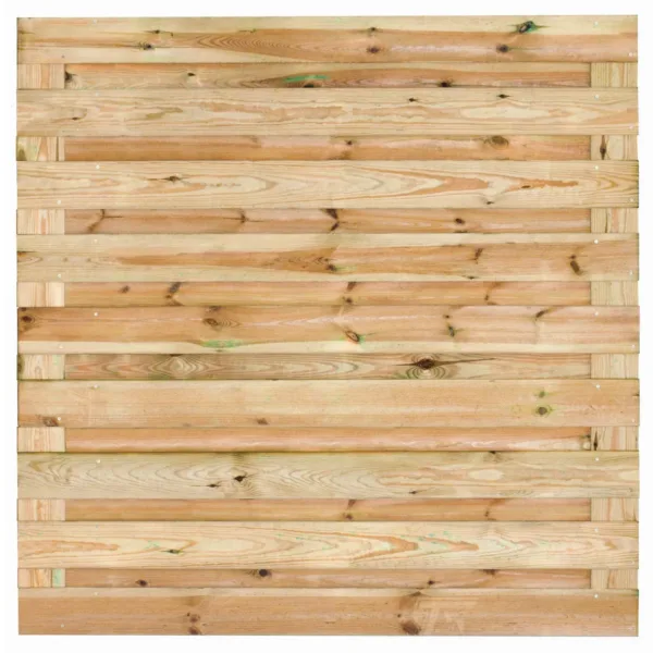 Tuinscherm grenen groen geïmpregneerd, 19-planks (17 + 2) Eindhoven 180 x 180 cm horizontaal 1