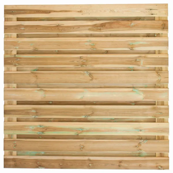 Tuinscherm grenen groen geïmpregneerd, 21-planks (19 + 2) Breda 180 x 180 cm horizontaal 1