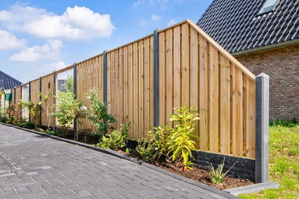 Tuinscherm grenen groen geïmpregneerd 21-planks (19 + 2) Enschede 180 x 180 cm 2