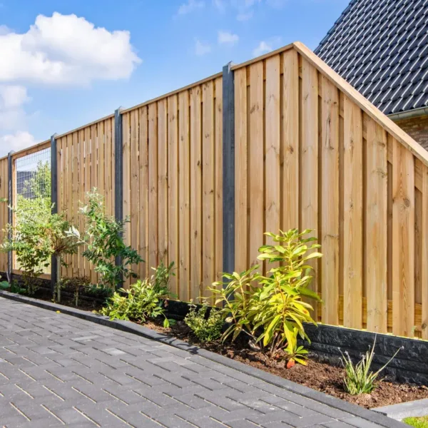 Tuinscherm grenen groen geïmpregneerd 21-planks (19 + 2) Enschede 180 x 180 cm 2