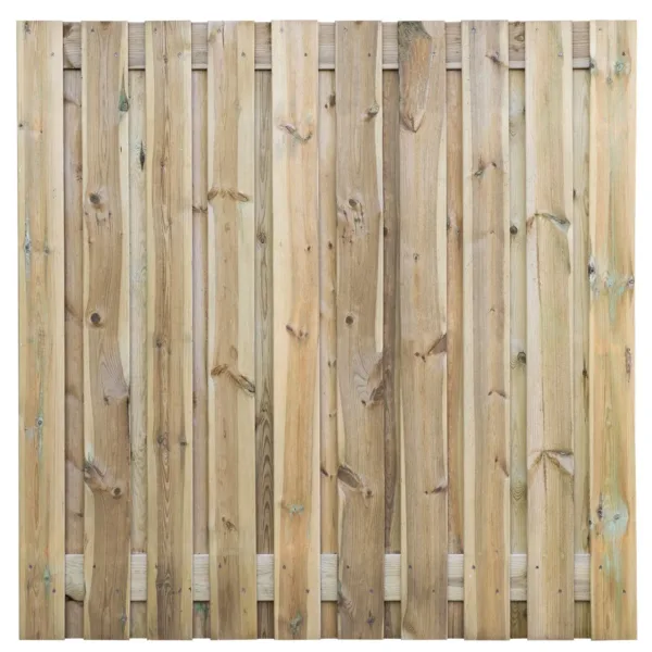 Tuinscherm grenen groen geïmpregneerd, 21-planks (19 + 2) Haaksbergen 180 x 180 cm 1