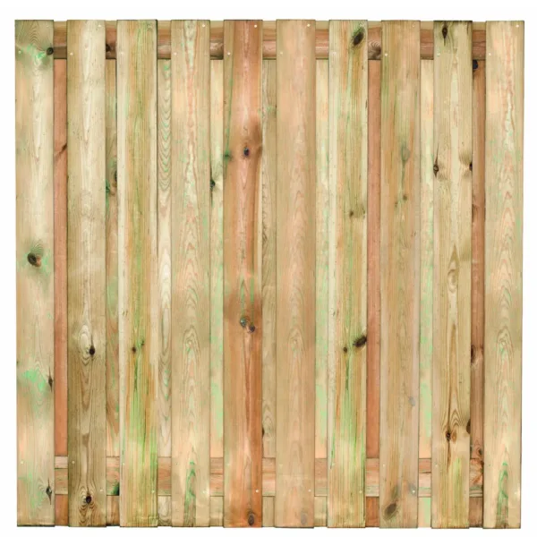 Tuinscherm grenen groen geïmpregneerd, 21-planks (19 + 2) Venray 180 x 180 cm 1