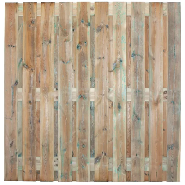 Tuinscherm grenen groen geïmpregneerd, 22-planks (19 + 3) Privé 195 x 180 cm 1