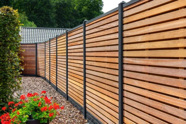 Tuinscherm hardhout Bangkirai kunstmatig gedroogd Prinsenbeek 180 x 180cm 2