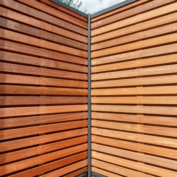 Tuinscherm hardhout Bangkirai kunstmatig gedroogd Prinsenbeek 180 x 180cm 3