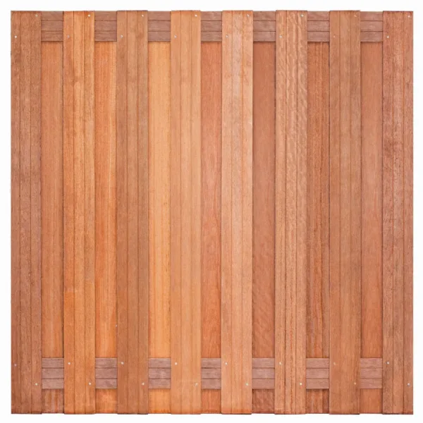 Tuinscherm hardhout kunstmatig gedroogd 17-planks (15 + 2) Kampen 180 x 180 cm 1